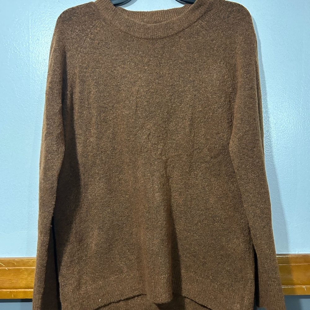 LOFT Women's Chestnut Brown Crewneck Sweater